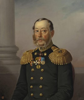 Portrait of S.S. Nakhimov, 1862. Creator: Aleksey Vasilyev.