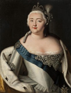 Portrait of Elizaveta Petrovna, 1750. Creator: Unknown.