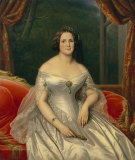 Portrait of Anna Benardaki, 1844. Creator: Charles Auguste Guillaume Steuben.