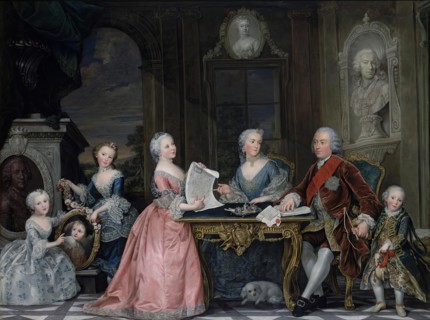 Portrait of Ambassador P.G. Chernyshev with Family, 1750. Creator: David Luders.