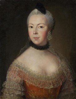 Portrait of Princess Anastasia Dolgorukaya, née Lodyzhenskaya (1736-1828), 1754. Creator: David Luders.