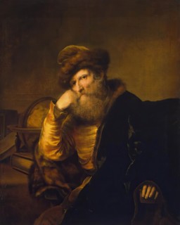 Portrait of a Scholar Sitting at the Table, 1650. Creator: Ferdinand Bol.