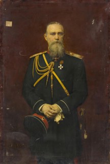 Portrait of General Mikhail Chertkov, 1889. Creator: Georges Becker.