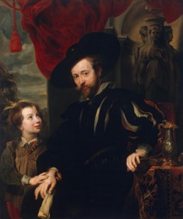 Portrait of Rubens with his Son Albert, 1620. Creator: Circle of Rubens.