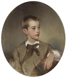 Portrait of Count Pavel Sheremetev as a Child, 1884. Creator: Ivan Makarov.
