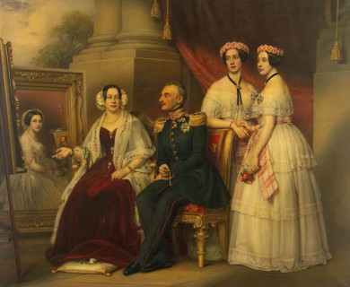 Portrait of Duke of Saxe-Altenburg Joseph's Family, 1848. Creator: Joseph Karl Stieler.