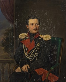 Portrait of Aide-de-camp of of His Imperial Majesty Pyotr A. Balashov (1811-1845). Creator: Pimen Orlov.