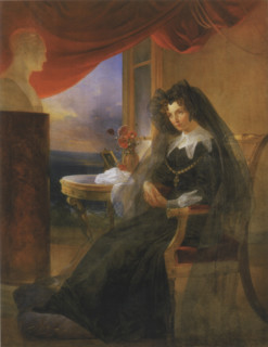 Portrait of Empress Dowager Yelizaveta Alekseevna, 1831. Creator: Pyotr Basin.