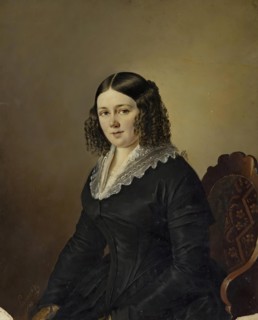 Portrait of A.I. Kolychiova, 1840. Creator: Akim Bagayev.