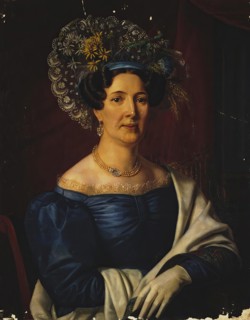Portrait of Anna Babkina, 1830. Creator: Aleksey Tyranov.