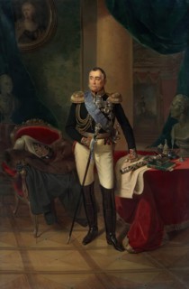 Portrait of Prince Pyotr Volkonsky, 1850. Creator: Franz Kruger.
