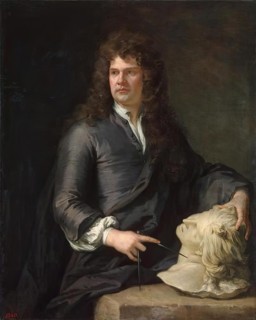 Portrait of Grinling Gibbons, 1685. Creator: Sir Godfrey Kneller.
