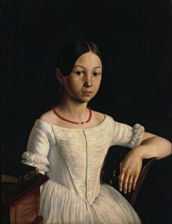 Portrait of Lydia Miliukova (1832-?), 1848. Creator: Grigory Soroka.