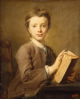 Portrait of a Boy with a Book, 1740. Creator: Jean-Baptiste Perronneau.