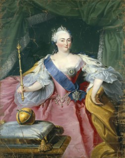 Portrait of Empress Elizabeth Petrovna, 1755. Creator: Georg Kaspar Prenner.