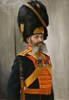 Portrait of the Palace Grenadier Company's Private Maksim Kulakov , 1915. Creator: Vladimir Poyarkov.