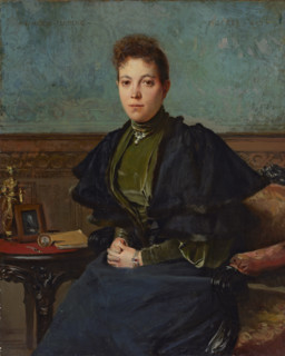 Portrait of Vera Kharitonenko, 1893. Creator: Francois Flameng.