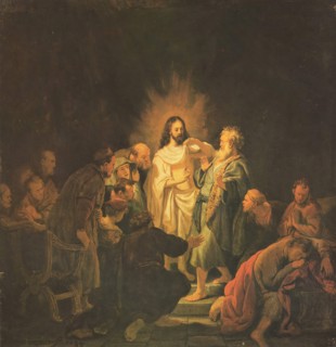 The Incredulity of St Thomas, 1634. Creator: Rembrandt Harmensz van Rijn.