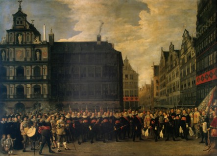 Portrait of the Members of the Guild ''Oude Voetboog'' ("Old Arbalest") in Antwerp, 1643. Creator: David Teniers II.
