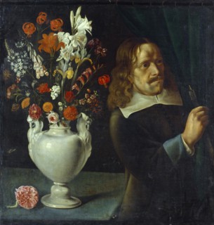 Man with a Vase, 1625. Creator: Sebastian Stoskopff.