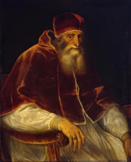 Portrait of Pope Paul III, 1545. Creator: Titian.