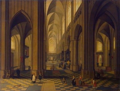 Interior of the Antwerp Cathedral, 1660. Creators: Pieter Neefs, Frans Francken III.
