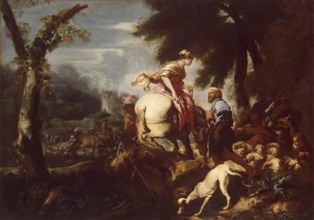 Isaac Meeting Rebecca, 1640. Creator: Giovanni Benedetto Castiglione.