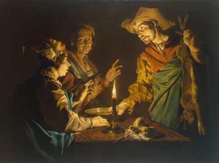 Esau and Jacob, 1640. Creator: Matthias Stomer.