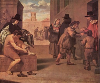 The works of mercy, 1680. Creator: Pierre Montallier.