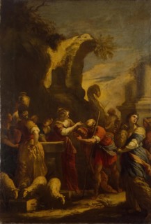 Rebecca at the Well, 1644. Creator: Valerio Castello.