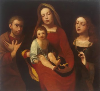 Madonna and Child with St Francis and St Catherine, 1523. Creator: Giovanni Francesco Caroto.