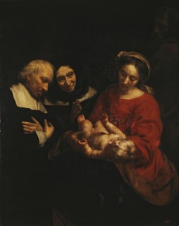 Holy Family with Donors, 1665. Creator: Jacob van Oost the Elder.