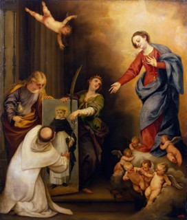Appearance of Virgin to a Dominican Monk in Soriano, 1660. Creator: Pedro Atanasio Bocanegra.