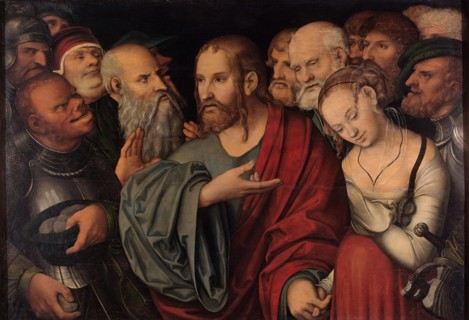 Christ and the Woman Taken in Adultery, 1532. Creator: Lucas Cranach the Elder.