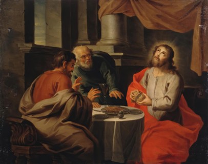 Christ and his Disciples in Emmaus, 1750. Creator: Jacob Andries Beschey.