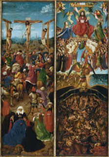 Crucifixion and Last Judgement diptych, 1440. Creator: Jan van Eyck.