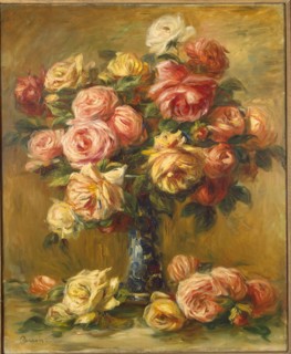 Roses in a Vase, 1913. Creator: Pierre-Auguste Renoir.