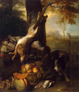 Still Life with a Dead Hare and Fruit, 1711. Creator: Alexandre François Desportes.