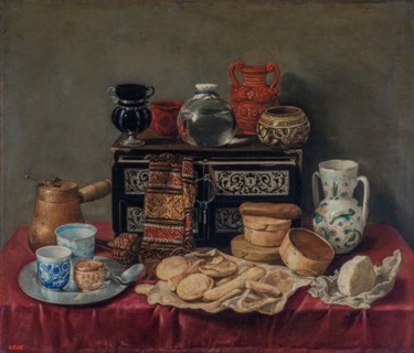 Still-Life with an Ebony Chest, 1652. Creator: Antonio Pereda y Salgado.