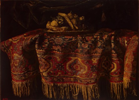 Still Life with an Oriental Carpet, 1650. Creator: Francesco Maltese.
