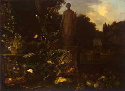 Statue in a Park, 1677. Creator: Nicolaes de Vree.