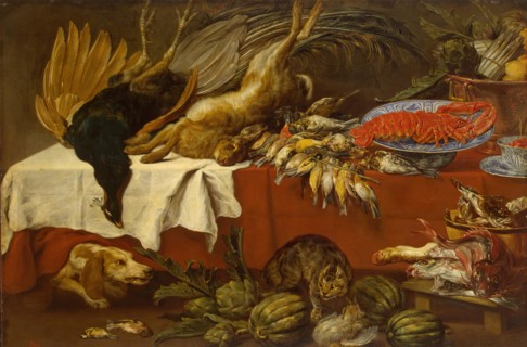 Still Life with Dead Game and Lobster, 1650. Creator: Paul de Vos.