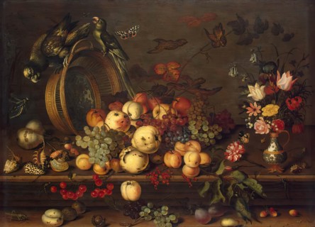 Still Life with Fruits, Shells and Insects, 1620. Creator: Balthasar van der Ast.