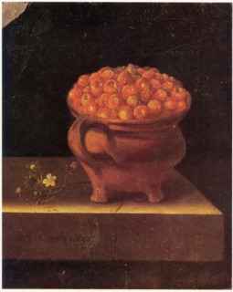Strawberries in a Stone Jar, 1697. Creator: Adriaen Coorte.