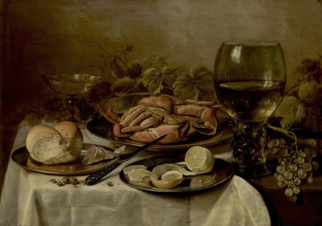 Still Life with Crab, Rummer and Grape, 1644. Creator: Pieter Claesz.