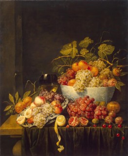 Still Life with Grapes, 1640. Creator: Adriaen van Utrecht.