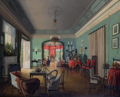 Drawing Room, 1874. Creator: Pyotr Tutukin.