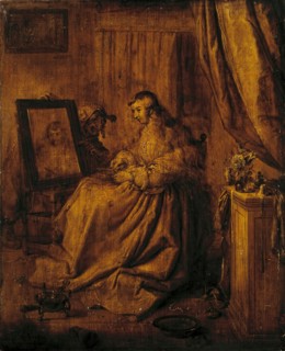 Young Woman in front of a Mirror (Allegory of the Vanity), 1630. Creator: Adriaen van de Venne.