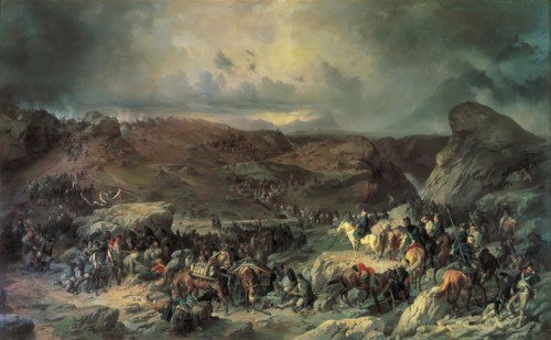 Suvorov Crossing St Gotthard Pass on 13 September 1799, no later than 1859. Creator: Alexander von Kotzebue.