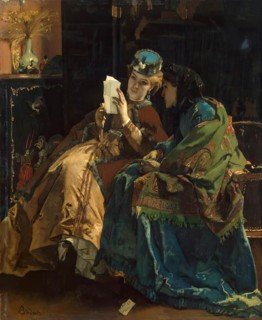 Pleasant Letter, 1860. Creator: Alfred Stevens.